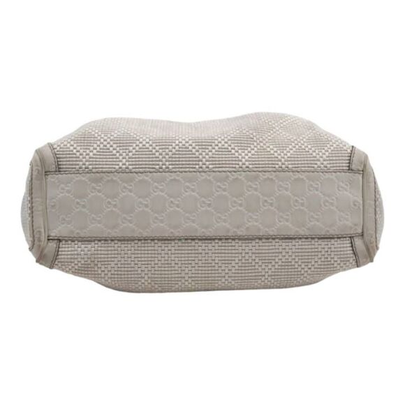 GUCCI Guccissima Sukey Medium Size Tote Bag Straw & Leather Lightly Loved - Picture 14 of 16